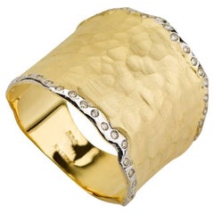 Hand-Crafted 14 Karat Yellow Gold Cuff Ring