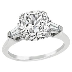 Anillo de compromiso de diamantes certificado por GIA de 2.18ct
