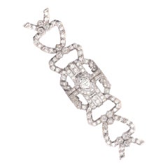 Vintage Art Deco Style Bracelet Apx 11.50ct White Gold