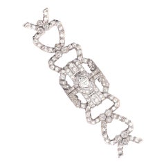 Vintage Art Deco Style Bracelet Apx 11.50ct White Gold 