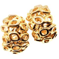 Tiffany & Co. Paloma Picasso France Large Gold Hoop Earrings 9