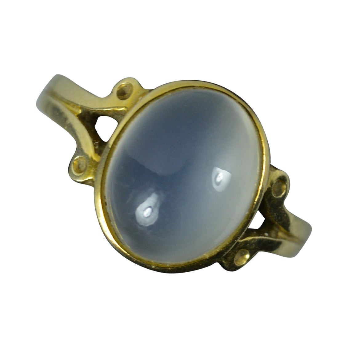 Superb Vintage 14 Carat Gold and Single Moonstone Statement Ring