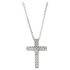 Diamond Cross Pendant in Platinum