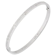 Cartier White Gold Pave Diamond SM Love Bracelet N6710816
