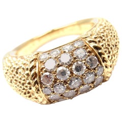 Van Cleef & Arpels Diamond Gold Band Ring 