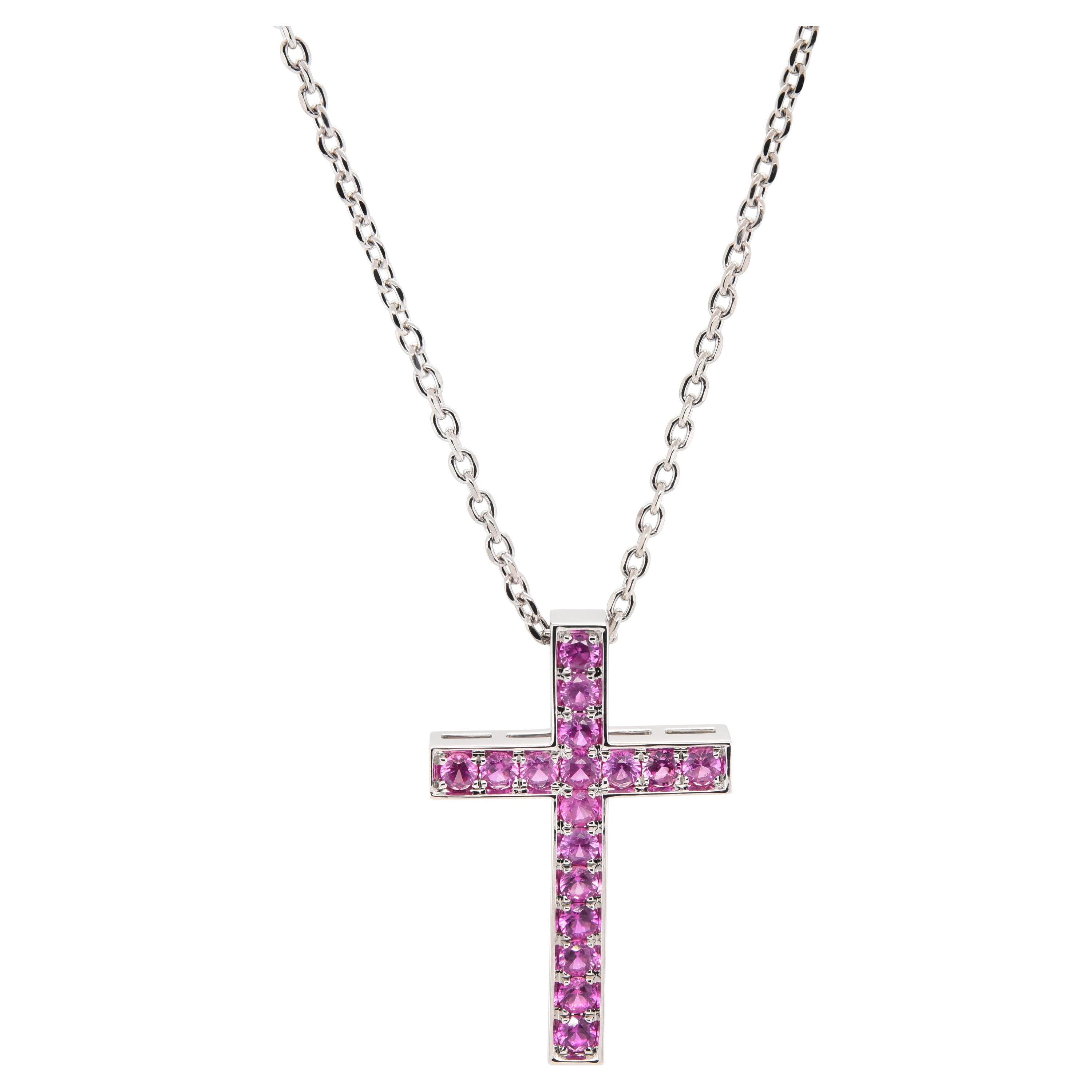diamond gold platinum Cross Pendant For Sale at 1stDibs