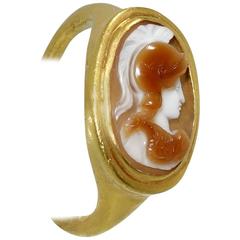 Early 18th Century Stone Cameo Gold Ring