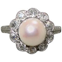 Antique Diamond and Pearl Ring.