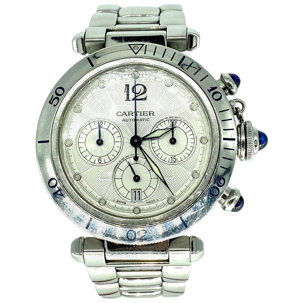 Cartier Pasha Seatimer W31030H3 Chronograph Automatic Wristwatch