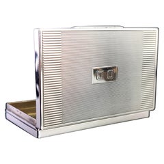 Vintage Art Deco French Silver Box, Keller