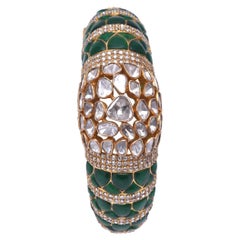 14k Gold 5,30 Karat Rosenschliff & 4,47 Karat Polki & Halb 13,85 Karat Armband