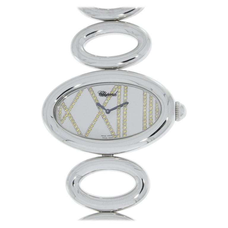Chopard Cat Eye Ladies Wristwatch In White Gold And Sapphire Dial For chopard-cat-eye-ladies-wristwatch-in-white-gold-and-sapphire-dial-for