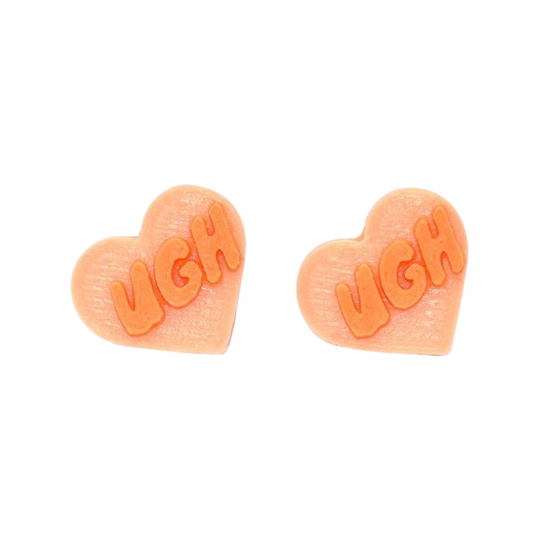 3d Printed UGH Heart Shaped Studs For Sale