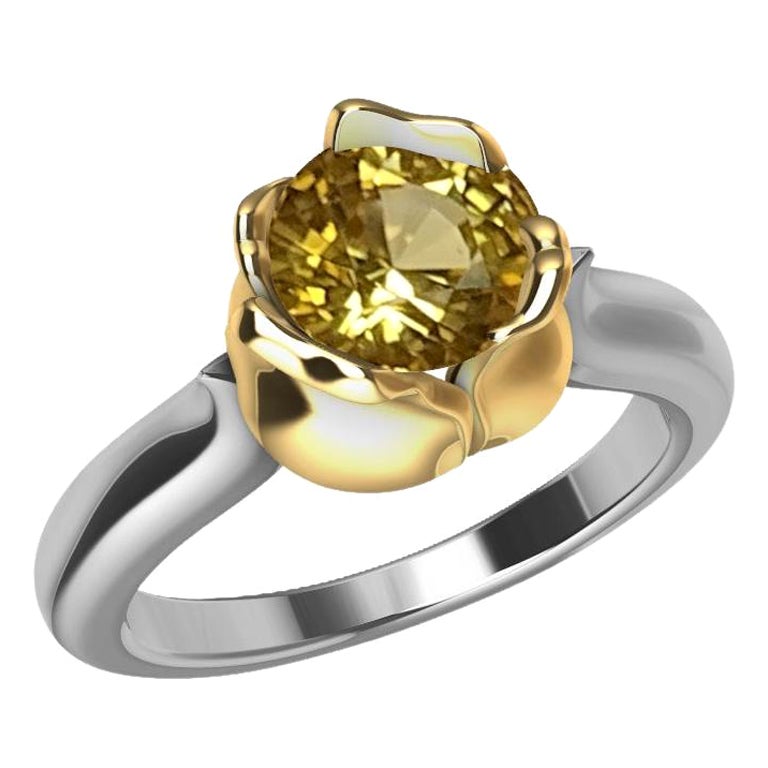 For Sale:  18 Karat Rose Gold and Platinum GIA Diamond Tulip Engagement Ring, Tiffany Desi