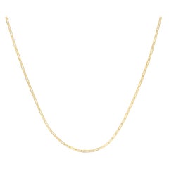 14 Karat Gelbgold-Büroklammer-Halskette