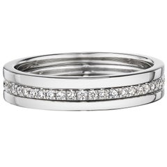 Diamond Eternity and Classic Band Set in 18K Gold