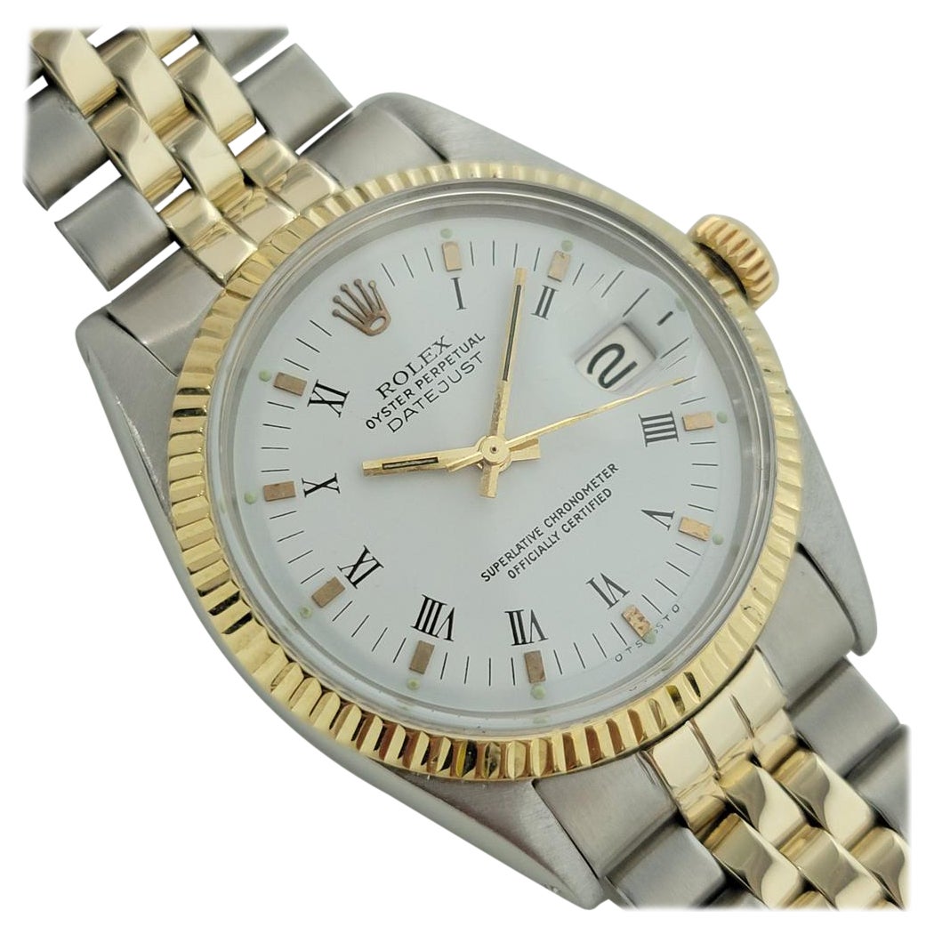 Mens Rolex Oyster Datejust 1600 14k SS Automatic 1960s Vintage Swiss RA169  For Sale at 1stDibs | rolex oyster perpetual datejust 1960, old rolex  oyster perpetual datejust, rolex datejust no date