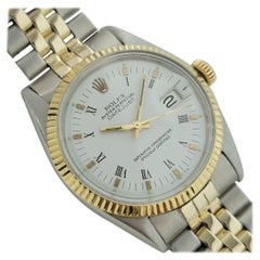 Mens Rolex Oyster Datejust 1600 14k SS Automatic 1960s Vintage Swiss RA169