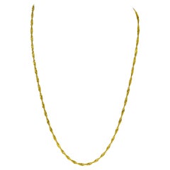 Collana vintage con maglie cubane a spirale di 22 carati