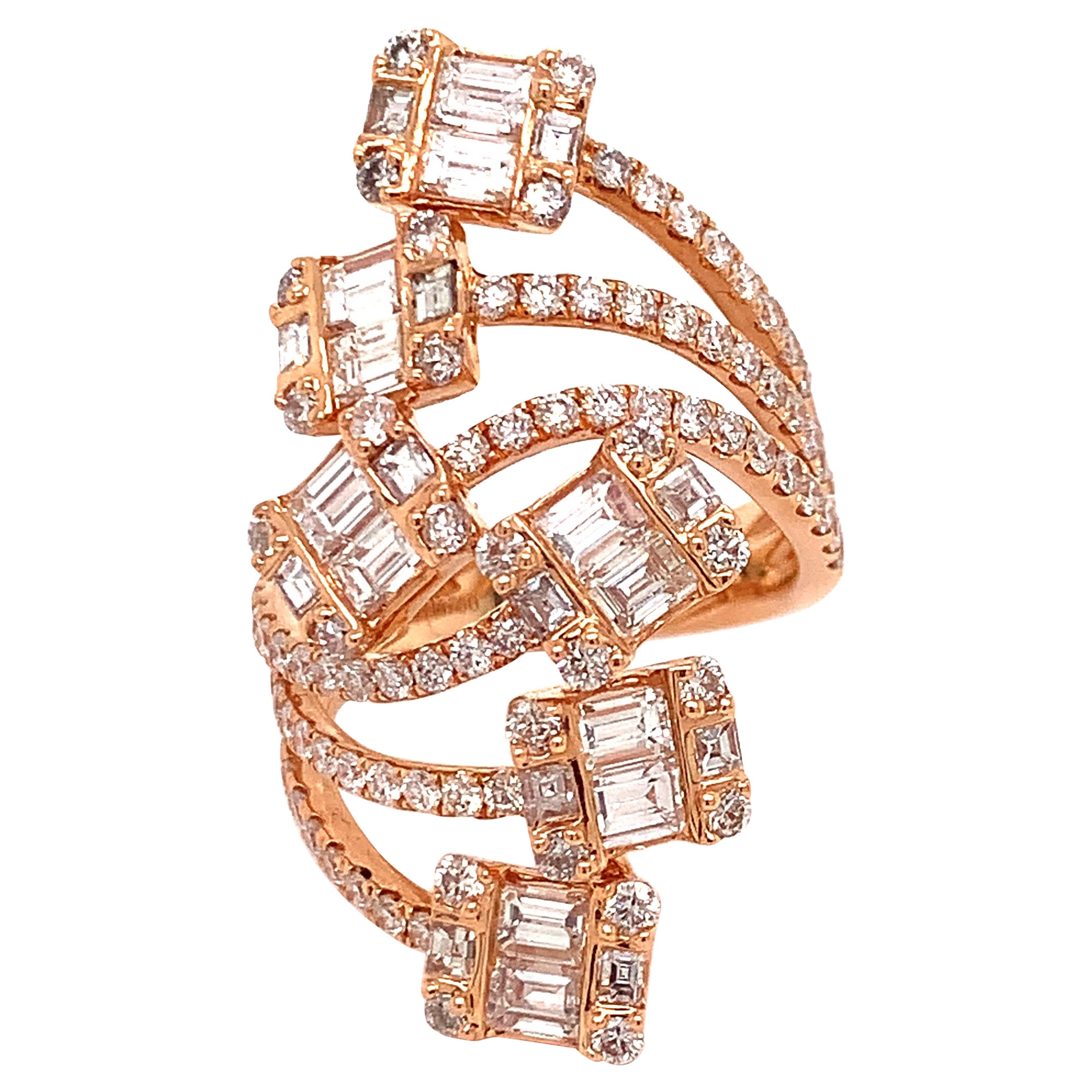 Statement Multi Row Designer Ring