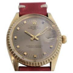 Mens Rolex Oyster Perpetual Date 1503 14k Solid Gold Automatic 1970s RJC120