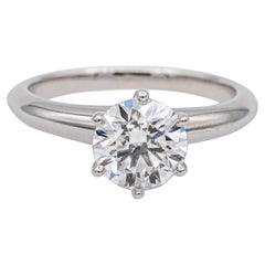 Tiffany & Co. Round Diamond Engagement Ring 1.26 Ct I VS1 in Platinum