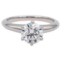 Tiffany & Co. Runder runder Diamant Verlobungsring 1,26 Karat I VS1 in Platin