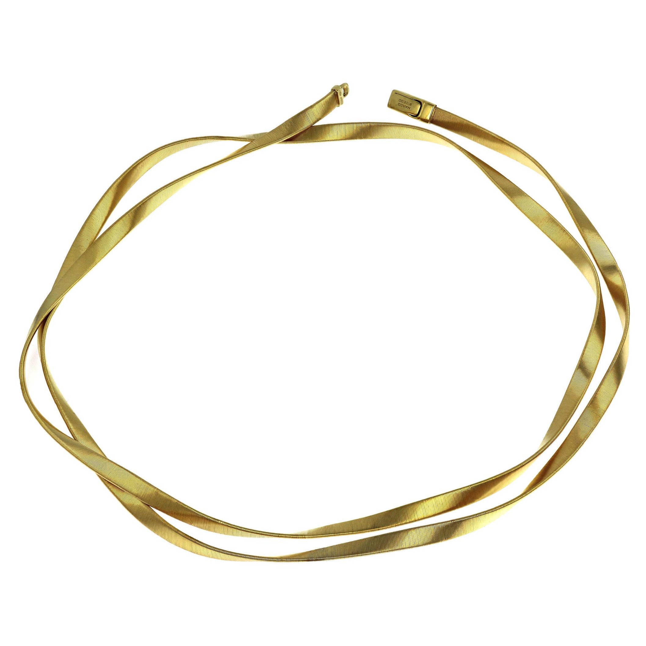 Marco Bicego, Marrakech, 18 Karat Yellow Gold Long/ Double Strand Necklace