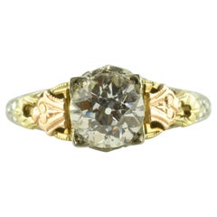 Retro GIA Certified Solitaire Diamond Ring from Bud and Blossom