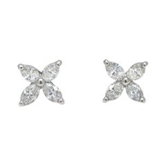 Tiffany & Co. Victoria Platinum Diamond Earrings, Mini