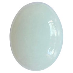5.17ct GIA Certified ‘Icey’ Jadeite Jade ‘A’ Grade Blue Green Oval Cabochon Cut