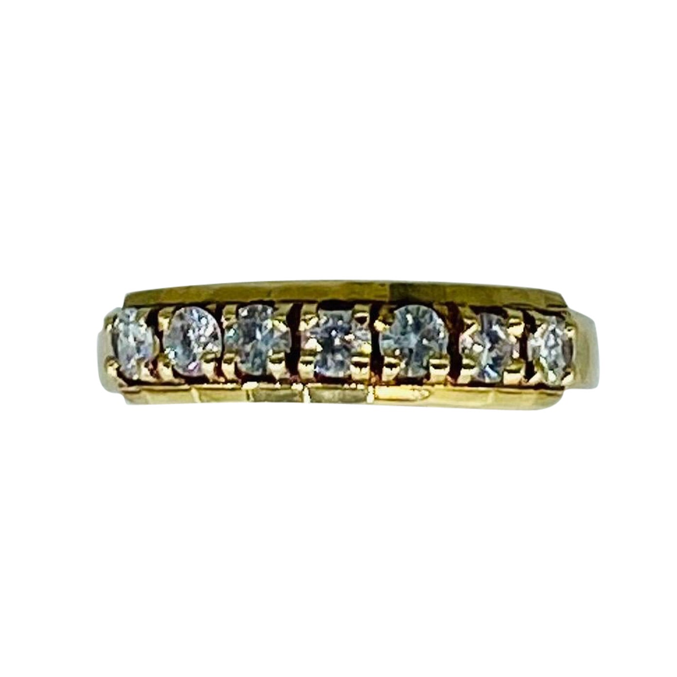 Antique 0.70 Carat Diamond Half Eternity Ring For Sale