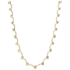 Syna Yellow Gold Graduating Diamond Necklace