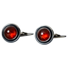 Pair of Silver and Amber Cufflinks from Niels Erik From