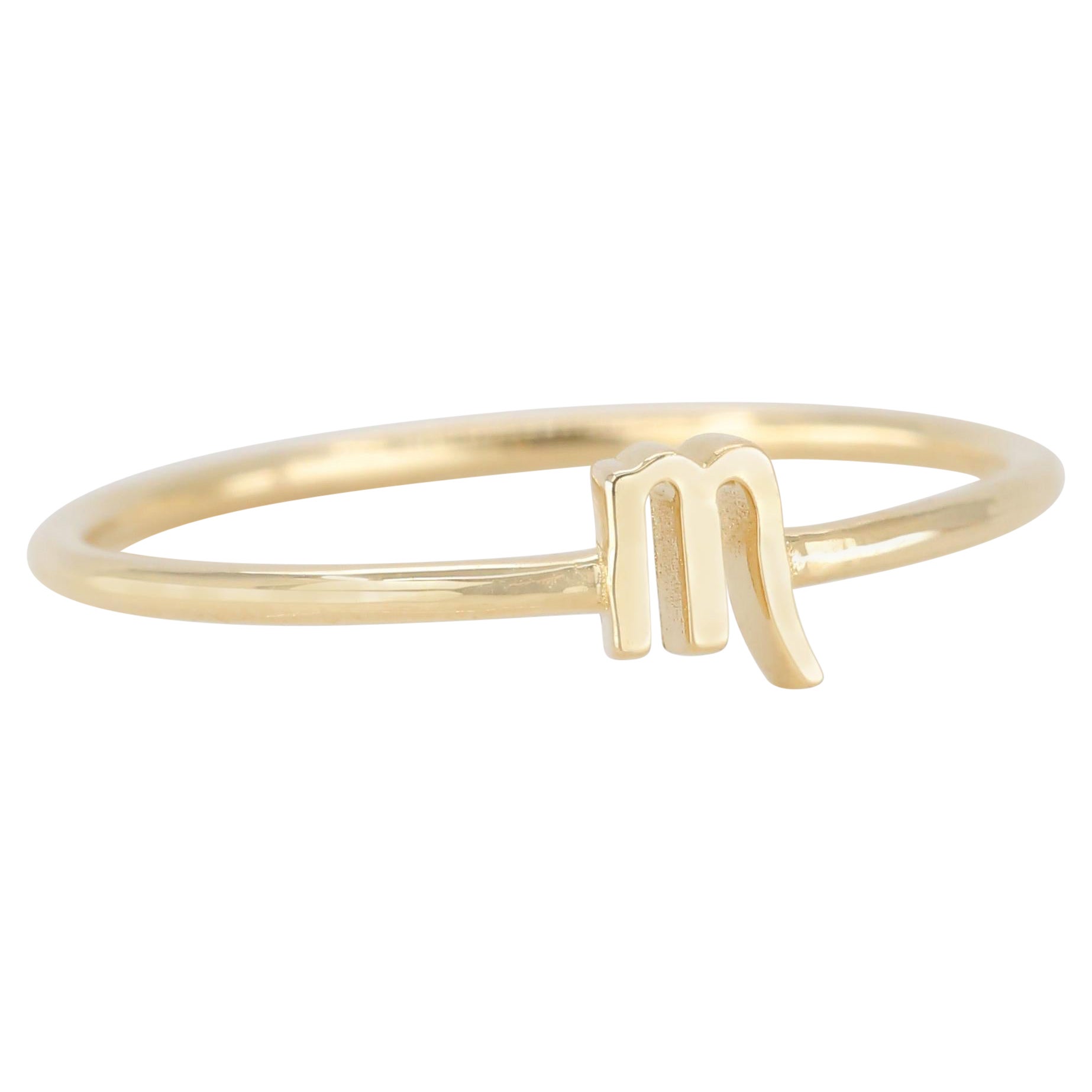 14-Karat-Gold Scorpio-Ring, Scorpio-Schild