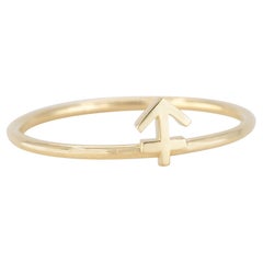 Sagittarius-Ring aus 14 Karat Gold, signiert Sagittarius