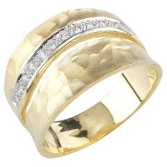 Handgefertigter Ring aus 14 Karat Gelbgold