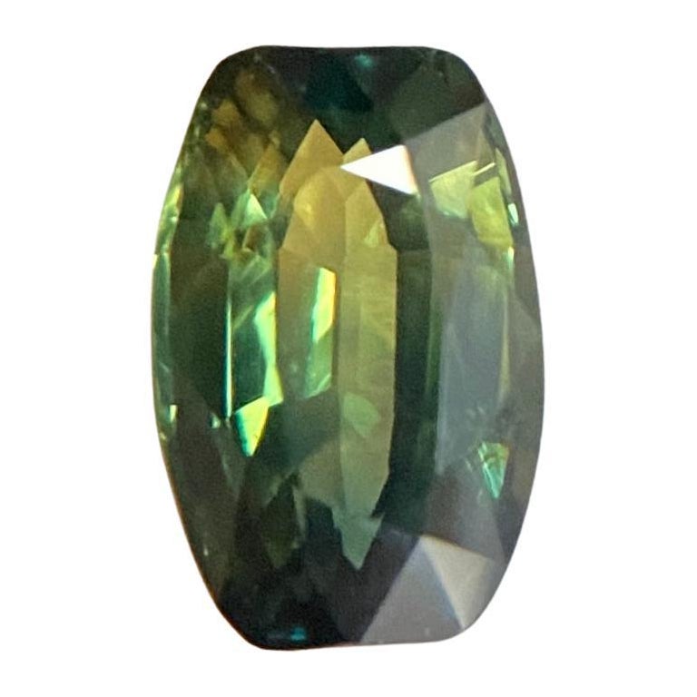 GIA Certified 1.12ct Parti Colour Australian Sapphire Blue Untreated Cushion Cut