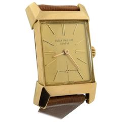 Vintage Patek Philippe Rose Gold Rectangular Wristwatch Ref 2553