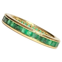Art Deco Emerald and 18 Carat Gold Eternity Band