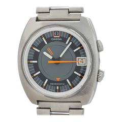 Retro Omega Stainless Steel Seamaster Memomatic Wristwatch Ref 166.072