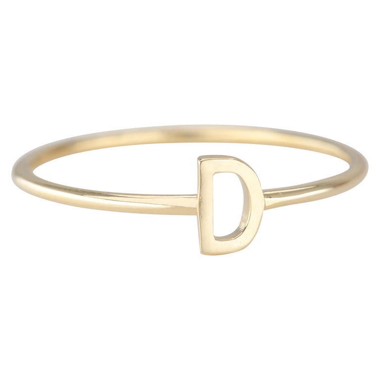 fluiten baai De layout M Initial Ring Gold - 60 For Sale on 1stDibs | ring with m initial, m ring  gold, gold initial ring womens