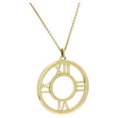 Tiffany & Co. 18K Yellow Gold Large Atlas Roman Numeral Necklace