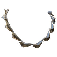 Anton Michelsen Calla Lily Necklace by Gertrude Engel Rougie Sterling, Denmark