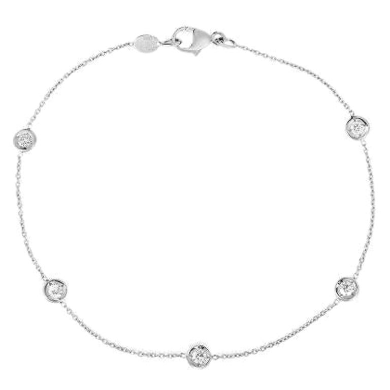 Roberto Coin 5 Diamond Station Bracelet 