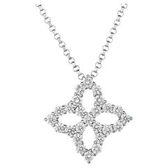 Roberto Coin Princess Flower Diamond Necklace 8882348AW18X
