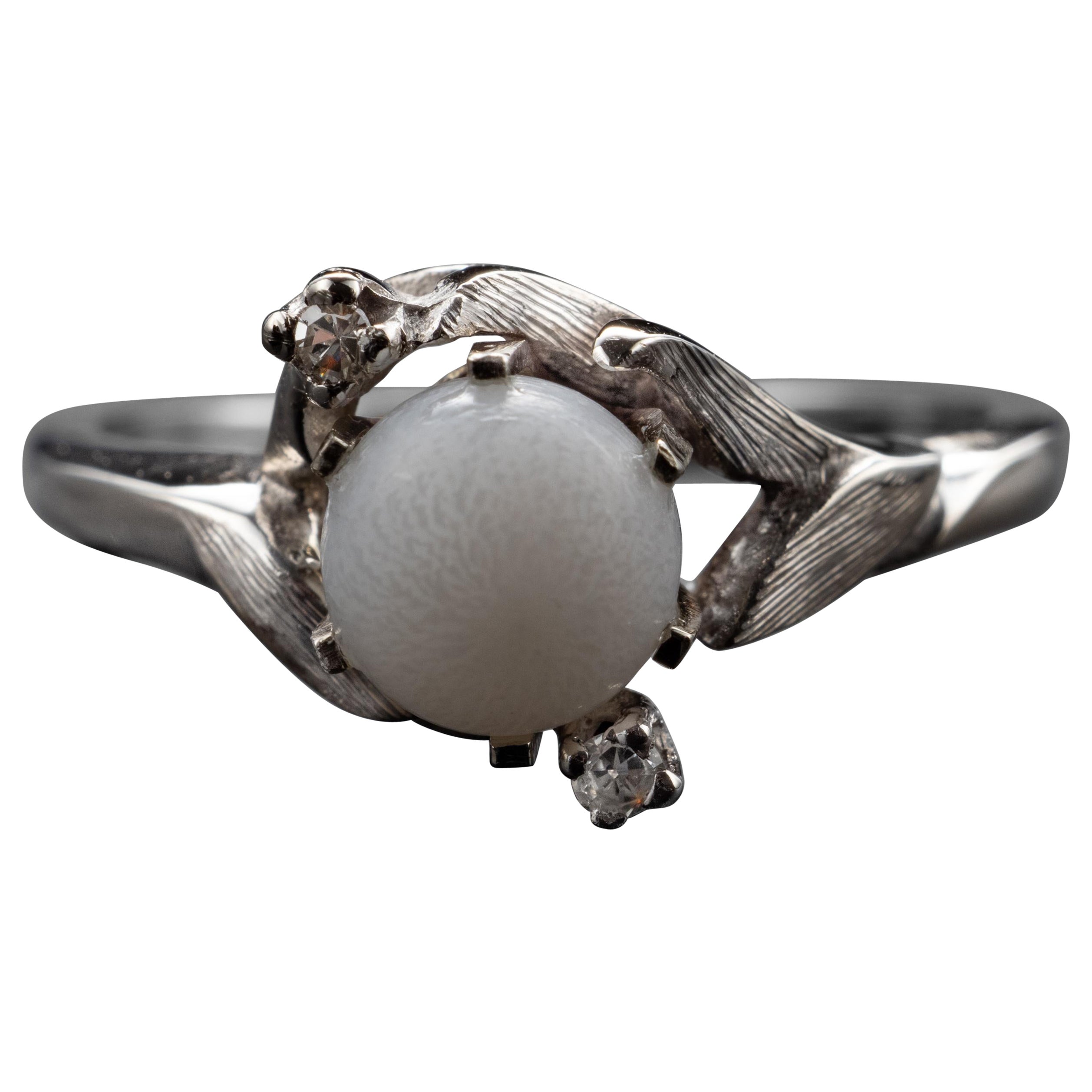 GIA Certified Natural Clam Pearl Ring
