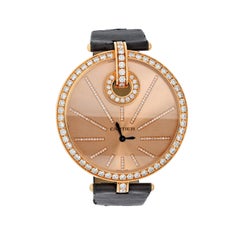 Cartier 18K Rose Gold Captive WG600003 Damen-Diamant-Uhr