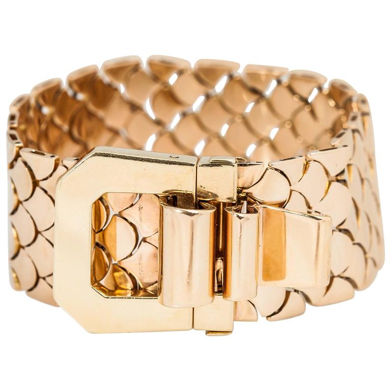 French Gold Bracelet For Sale at 1stdibs