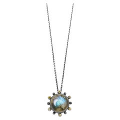 Athena Labradorit-Silber-Halskette